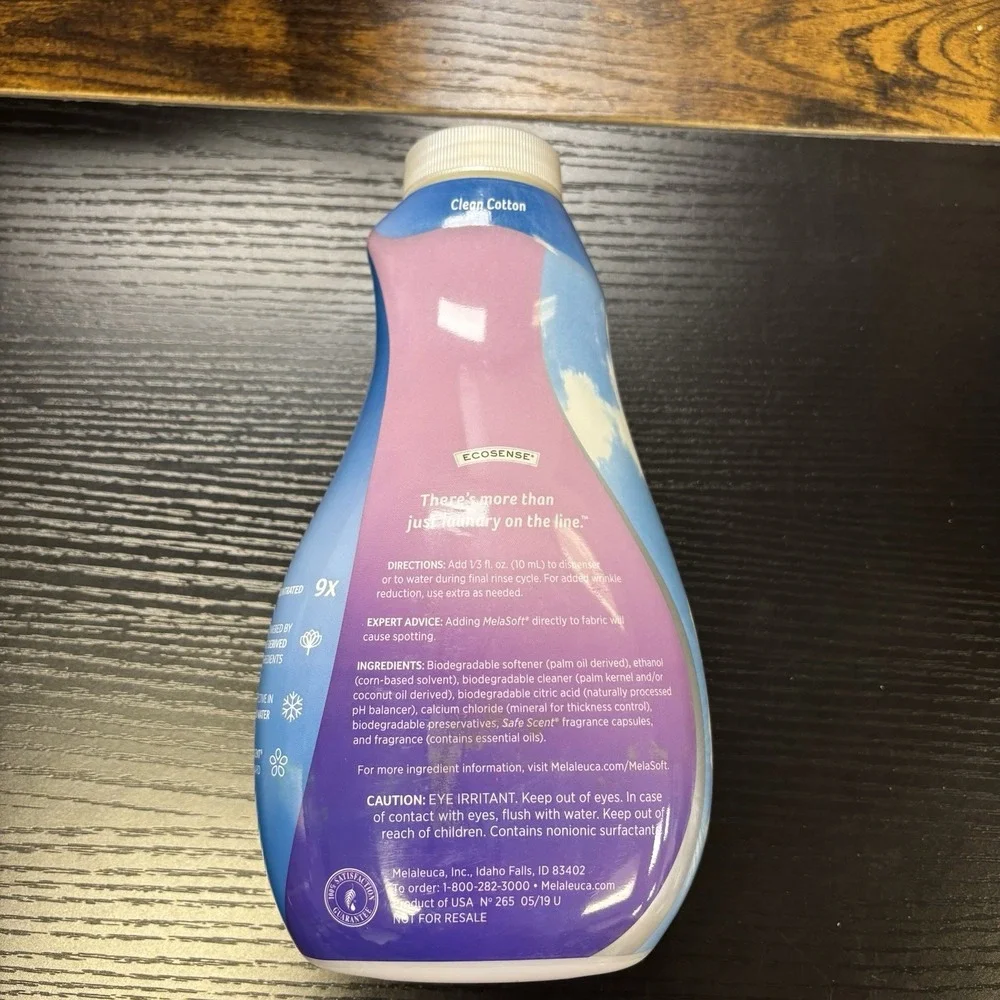 Melaleuca‎ MelaSoft 9X Fabric Softener Clean Cotton Scent 32 oz-96 loads! Sealed